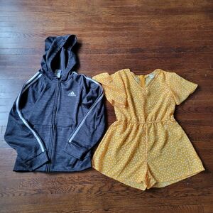 Adidas Hoodie & Shein Summer Romper Bundle Size 10/12